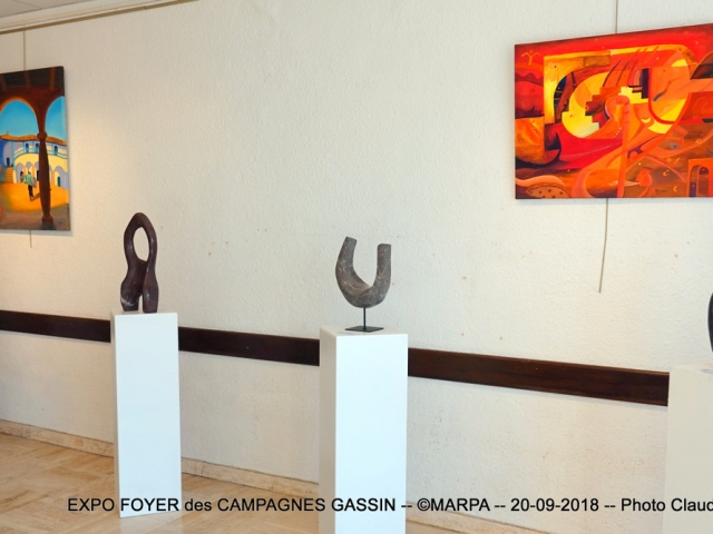 Photographe Claude Burillon : EXPO FOYER des CAMPAGNES GASSIN -- MARPA sculpteur --