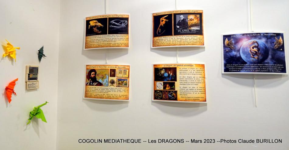 Photographe Claude Burillon : COGOLIN MEDIATHEQUE -- Les DRAGONS -- Mars 2023
